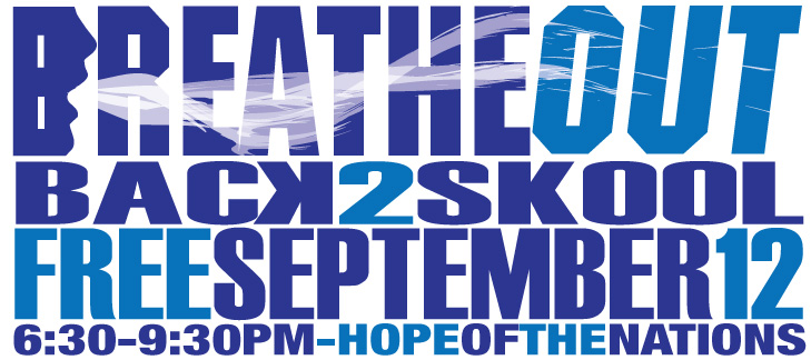 Breathe Out | September 12 - 6:30-9:30pm - Hope of the Nations, Reading Pa - FREE